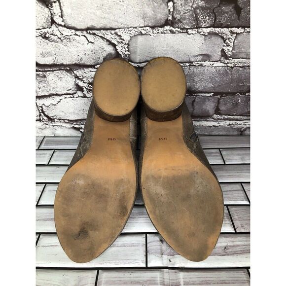 Jeffrey Campbell Hanger Gray Taupe Leather Booties Heels Boots Women Sz 9M US/40 - Picture 15 of 16
